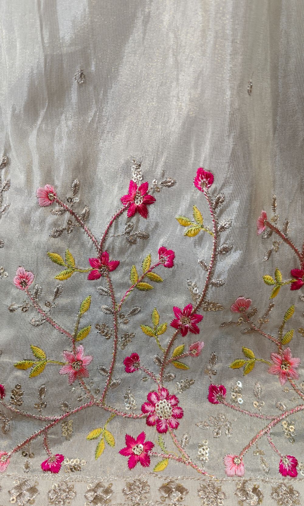 Pearl White Embroided Lehenga Set