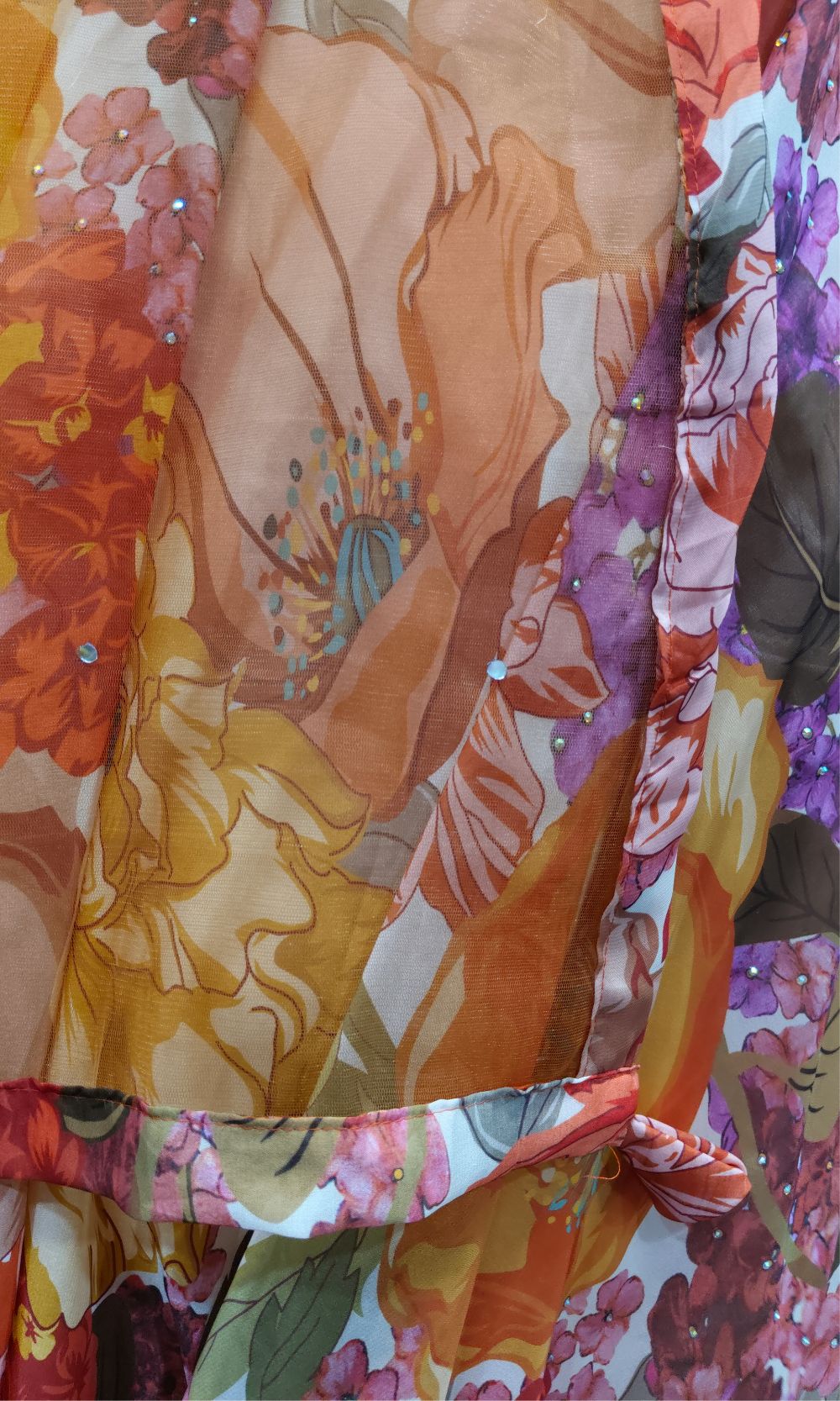 Orange Floral Lehenga Set