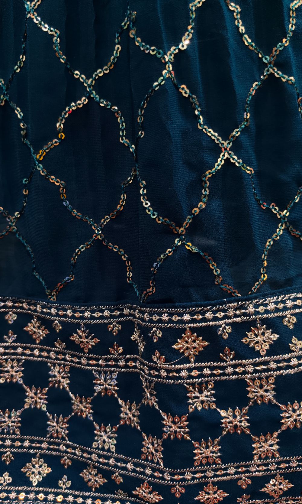 Deep Blue Embroided Lehenga Set