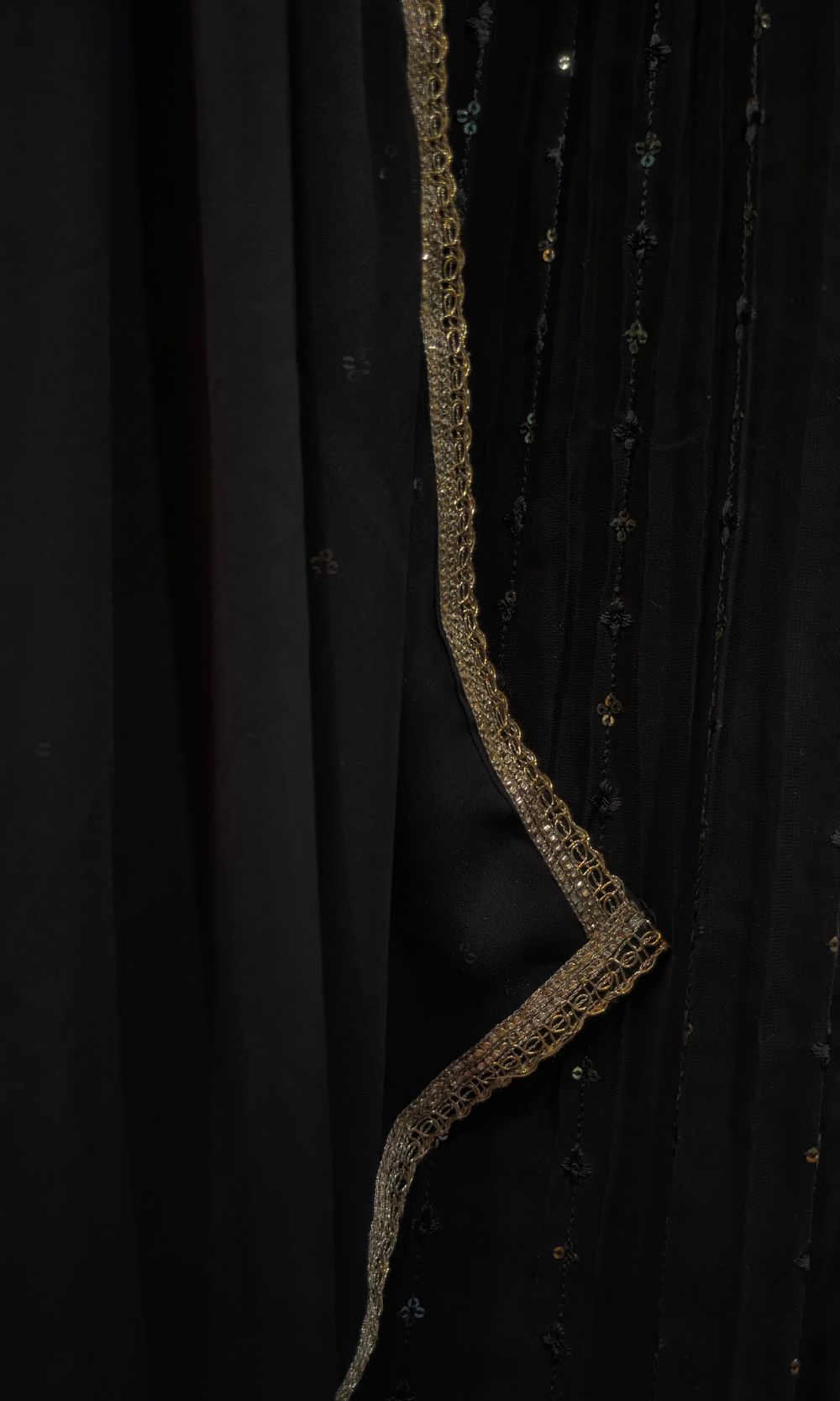 Black Mirror Embroidered Lehenga Set