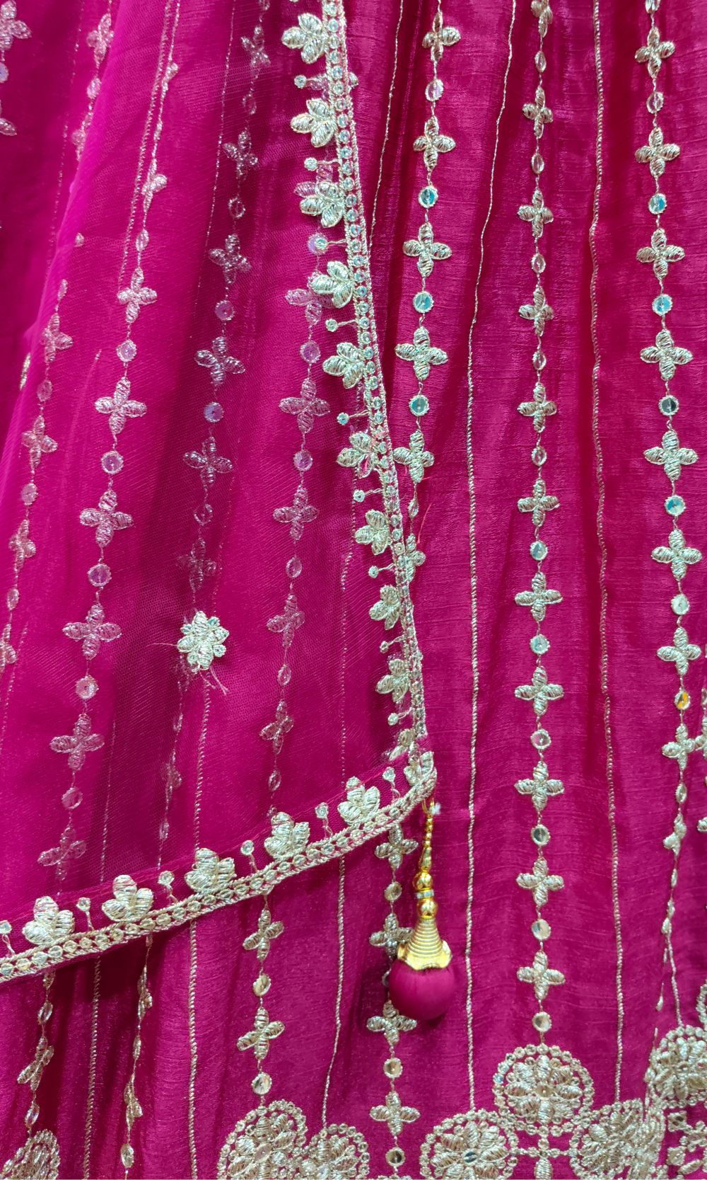 Pink Embroidered Lehenga Set