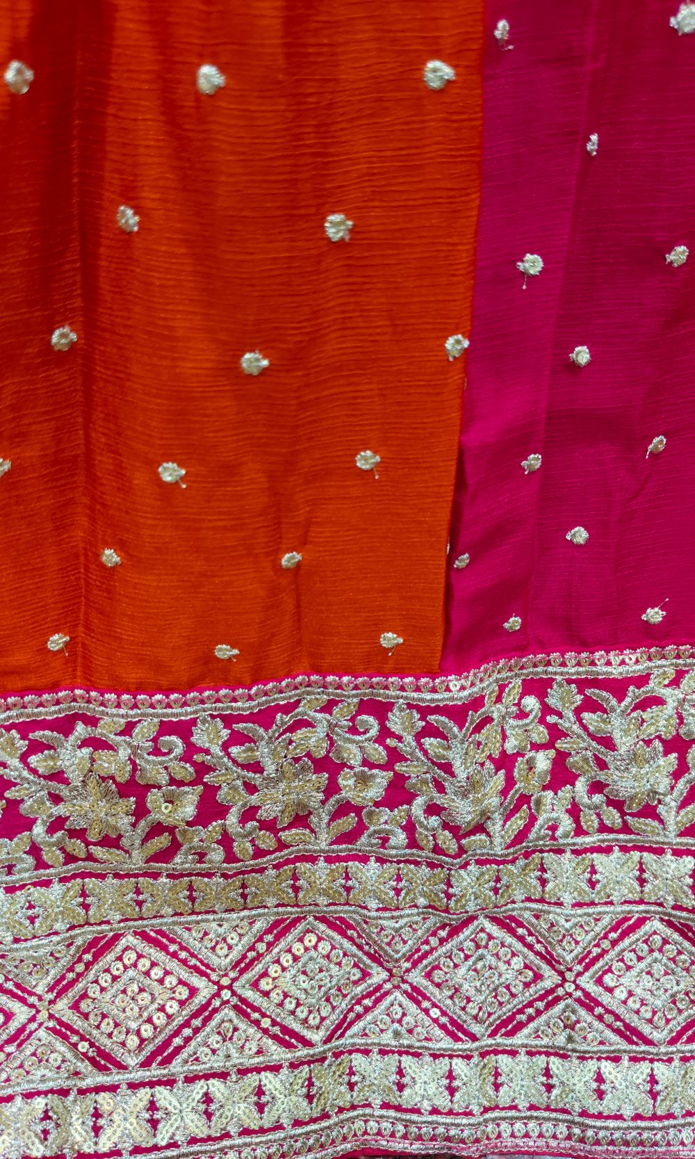 Pink-Orange Lehenga Set