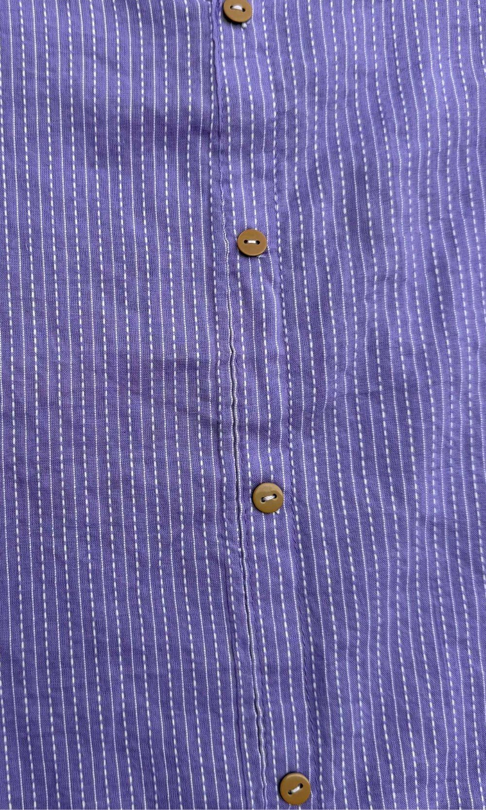 Lavender Cotton Kurta Palazzo Co-ord Set with Button Detailing