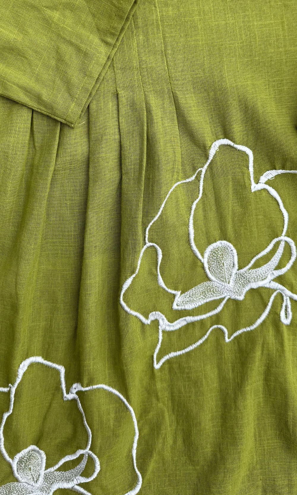 Green Peplum Style Floral Embroidered Co-Ord Set