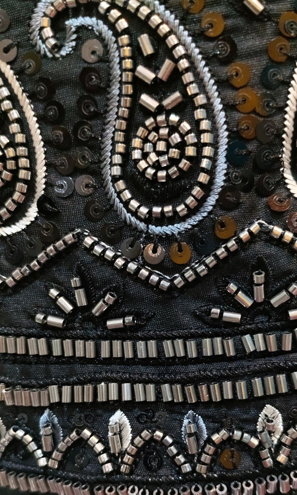 Black and White Pleated Viscose Floral Lehenga Set