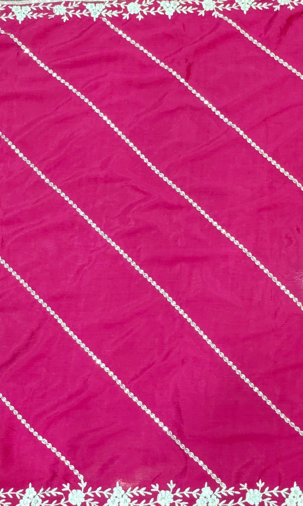 Pink Georgette Embroided Lehenga Set