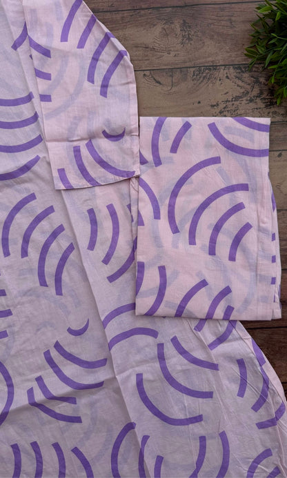 Purple Cotton Kurta Palazzo Co-ord set