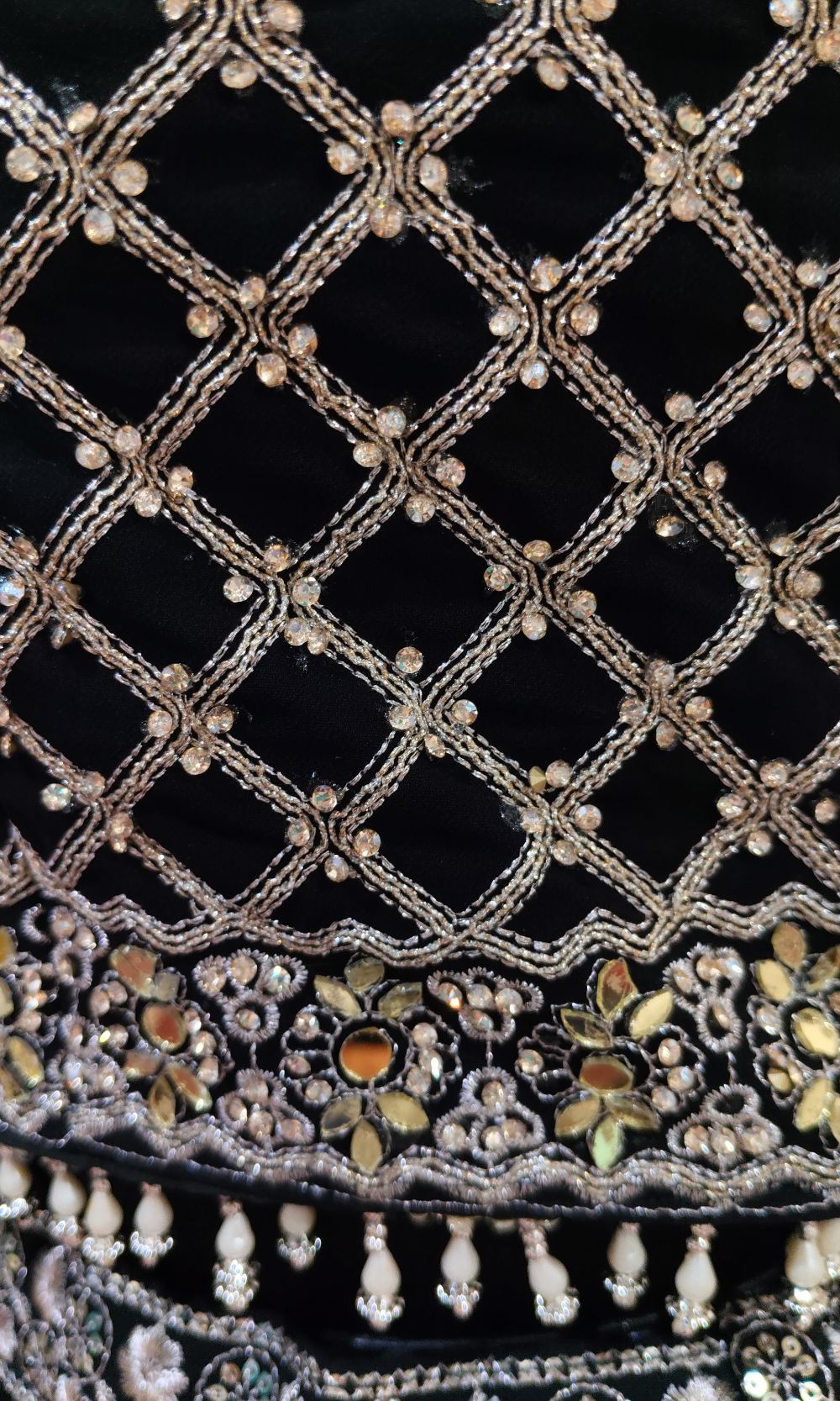 Black Mirror Embroidered Lehenga Set