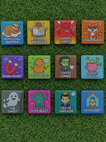 Fun Game Badges (Set of 12)