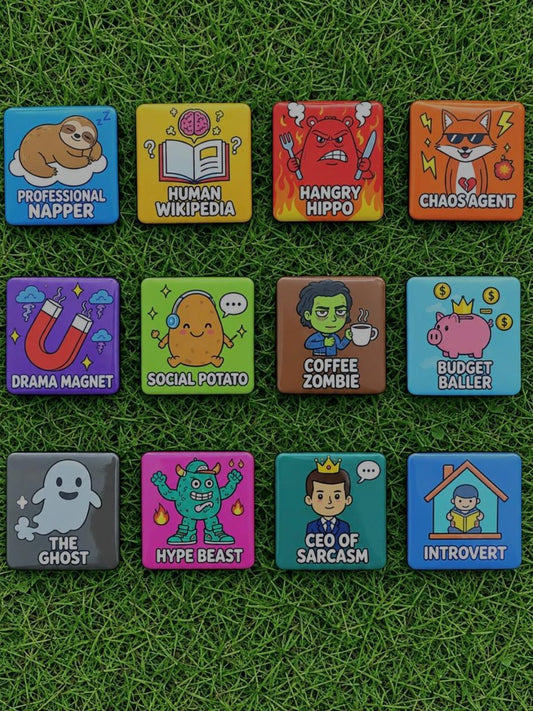 Fun Game Badges (Set of 12)