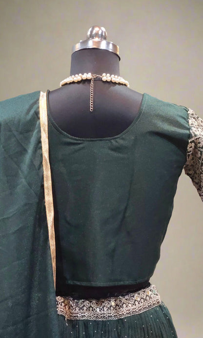 Deep Forest Green Lehenga Set